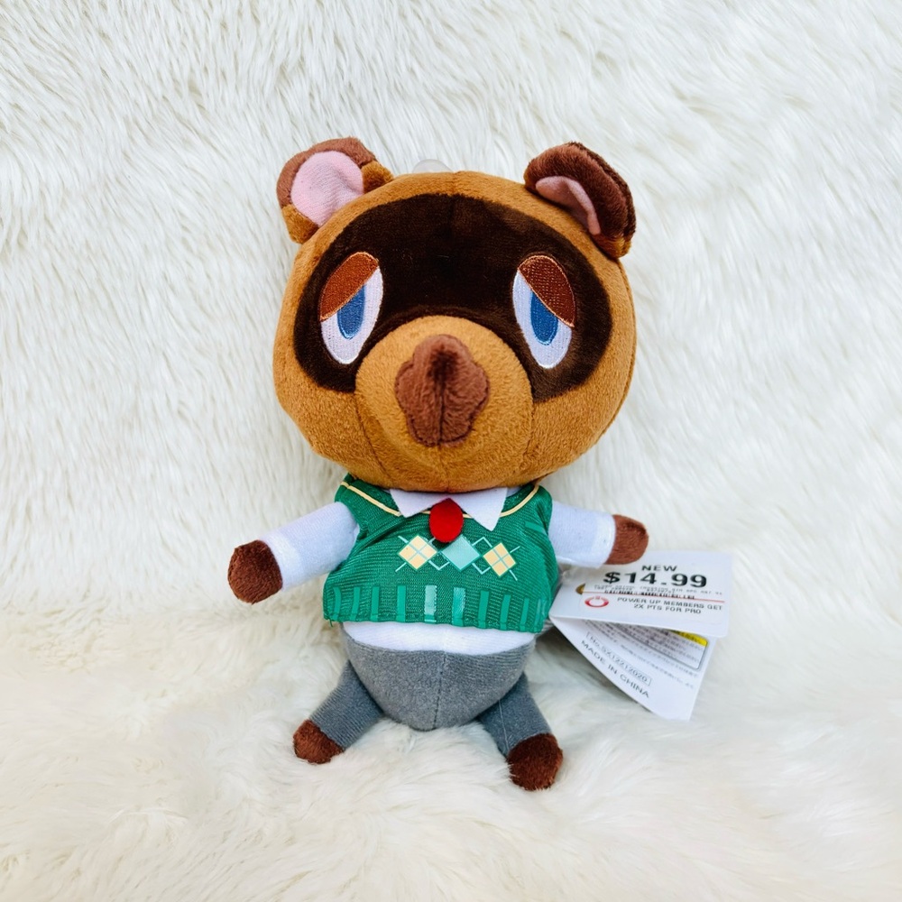 nwt animal crossing tom nook 8” plush stuffed animal toy